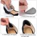 SQHT Heel Grip Liners Insert - Prevent Blisters with Self-Adhesive Cushion Pads 3 Pair (Black) - Buy Online on GoSupps.com