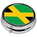 Jamaica Flag Portable Metal Pill Box | Round Mini 3-Compartment Organizer | Travel-Friendly Small Pill Holder - Buy Online on GoSupps.com