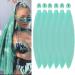 YDDM PRE Stretched Braiding Hair Extensions 26 inch 6packs Extensions Kunsthaar Braids Mint Hair extension Art hair for braid Extension for Braids Jumbo Braids Hair (26 inches MINT#) 66cm-26 inches (6 Pack) Mint#