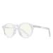 KDOQ Retro Oval Blue Light Blocking Glasses for Men and Women Anti-Blue Ray Round Glasses Transparent