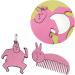 Novelty Pink Rabbit Mirror Comb Set Acrylic Keychain Cute Keyring for Outdoor Travel - Buy Online on GoSupps.com