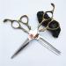 Hair Cutting Kit 6 Inch Golden Handle Hair Clipper Big Gem Hairdressing Scissors Teeth Scissors Sharp Hair Thinning Scissors Professional Hair Cutting Scissors