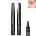 Lightsbetter Waterproof Brow Pen Tint My 4 Tip Brow Waterproof Lightsbetter Eyebrow Precisely My Brow Pencil Natural Precise 4 Point Eyebrow Pencil (05# Black) 05 # Black