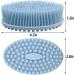Silicone Exfoliating Body Scrubber & Bath Brush - Gentle Massage for Smooth Skin | Easy to Clean & Hygienic - Blue - Buy Online on GoSupps.com