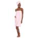 Women's Towel Wrap - Viscose from Bamboo Spa Wrap Set by Texere (The Waterfall Barely Pink 2X/3X) 2X / 3X Barely Pink