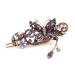 Buankoxy Women's Vintage Crystal Butterfly Hair Clip Head Wear- For Hair Clip Beauty Tools (Purple)