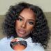 Domiso Wear and Go Glueless Wigs Deep Wave Bob Wigs Human Hair Wear and Go Lace Pre Cut No Glue 4x4 Lace Wigs for Black Women Human Hair Pre Plucked Hairline Natural Black Color 12 Inch 12 Inch Glueless Dw Bob