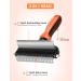 Malsipree 2-in-1 Dog & Cat Brush - Ultimate Pet Fur Care for Long & Short Hair - Big Orange Brush for De-Shedding & Knot Prevention - Buy Online on GoSupps.com