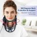 RKXKJ Inflatable Collar - Adjustable Neck Traction Device with 6-Speed Height 360 Protection & Airbag for Cervical Relief - Blue - Buy Online on GoSupps.com