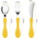 Vicloon 6 PCS Baby Fork and Spoon Set - Stainless Steel Toddler Utensils in Yellow/Pink | Baby Feeding Cutlery for Weaning and Kids - Buy Online on GoSupps.com