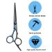 Professional Hair Cutting Shears Set 11 Pcs Effilier Scissors for Hairdressers & Pets - FCYSY Blue Black Kit - Buy Online on GoSupps.com