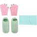 Qukaim Moisturizing Gel Socks Set Touch Screen Spa Moisturizing Gloves Socks Set Reusable Repair Treatment Exfoliating SPA Neck Wrap Mask - Buy Online on GoSupps.com