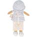 Kaloo Tendresse Eli 25cm Fabric Rag Doll with Striped Tee - Perfect Gift for Babies - Customisable Ribbon - K200012 - Buy Online on GoSupps.com