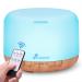 Diffuserlove Essential Oil Diffuser 500ML Remote Control Aromatherapy Diffuser Cool Mist Humidifiers 7 LED Night Light for Home Office SPA