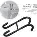 TOPPERFUN 2pcs Door Hook Wall Hanger Hooks Black Hooks Entryway Hook Hanging Hook Storage Hanging Door 12X5CM Black - Buy Online on GoSupps.com