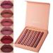 6pcs Matte Liquid Lipstick Set, Matte Liquid Moisturizing Lip Gloss Set, Long Lasting Liquid Lipstick Set, Matte Moisturizing Lip Gloss Set, r