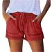 Gufesf Women's High Waisted Denim Shorts - Summer Casual Stretch Jean Shorts (B1-Red, Large) - Buy Online on GoSupps.com