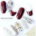 Gold Lines Nail Art Stickers - 10 Sheets Geometric Stripe Decals for French Manicure - Buy Online on GoSupps.com