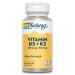 Solaray Vitamin D3 + K2 Soy Free 120 VegCaps