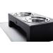 XKX Elevated Dog Bowls for Small Dogs and Cats - Stainless Steel Bowls with Stand and Silicone Mat - Raised Feeder for Puppies and Kittens - Black - Buy Online on GoSupps.com