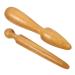 CLISPEED 2 x Wooden Acupressure Stick for Foot Massage Pen Light Brown 11x2.5x2.5cm