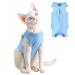 Yoolhamy Katzenbody after op professional recovery suit for cats cats body for cats operation castration e-neck band alternative for cat anti-losa wound for abdominal wounds small blue-s