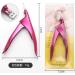 AnHua 1Pcs False Nail Clipper Acrylic Nail Tips Cutter Rustproof Stainless Nails Clipper Kit Nail Catcher Trimmer Manicure Tool for Artificial Gel Nail (Rose Red) - Buy Online on GoSupps.com