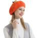 Zasy Wool Beret Hat - Handmade Wool Felt Cartoons Beanie Cap for Women and Girls - Orange - Buy Online on GoSupps.com