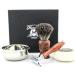Wooden Shaving Kit for Men - Double Edge Safety Razor, Badger Brush, Soap, Bowl, and Carrying Box - Perfect Gift for Dad - Buy Online on GoSupps.com