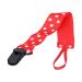 Buy Durable Foldable Pacifier Strap - 32 cm Non-Toxic Baby Pacifier Clip for Travel (Red Dot) - Buy Online on GoSupps.com
