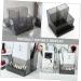 minkissy 1PC Nail Art Storage Box shelving brackets makeup brush holder makeup brush cup Nail Drill Bit Display Stand makeup brush stand Make Up Organizer desk stand perfume Acrylic 10.5x10.3cm Black - Buy Online on GoSupps.com