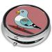 Metal Pill Box - Mini Travel Medicine Organizer | Cute Cartoon Pigeon Pattern | International Shipping Available - Buy Online on GoSupps.com