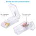Pill Cutter with Blade and Storage Compartment - Cut Small or Large Pills Easily - Transparent - Buy Online on GoSupps.com