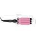 3 Barrel Curling Iron Wand Adjustable Hair Crimpers Hair Styling Tool Hair Curler Waver Crimper for Home and Salon 110V 240V (Pink 22mm) US Plug Pink 22mm - Buy Online on GoSupps.com