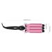 3 Barrel Hair Waver - Adjustable Temperature Crimper for Beachy Waves | Fast Heat Up | Compatible with All Hairstyles (Pink 22mm - Buy Online on GoSupps.com