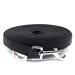 Twinkys Dog Style tow leash rubberized 20 mm wide for dogs up to 50 kg - without hand loop 25 meters black made in Germany 25 meters black 20 mm to 50 kg