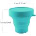 Collapsible Silicone Cup for Menstrual Cups - Travel-Friendly Sterilizing and Storage Solution by LUCKY CLOVER (Sky Blue) - Buy Online on GoSupps.com