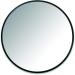 Umbra Hub Round Wall Mirror with Rubber Frame  Modern Decor for Entryways  Washrooms  Living Rooms and More  24-Inch  Black Black 24-Inch Mirror