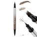 Erinde Crayon Sourcils Microblading 2 en 1 Crayon Sourcils Waterproof Pointe Multi-Ramifications et Pointe Pr cise Maquillage Sourcils Femme Sourcils Naturels et D finis #02 #02 Marron
