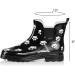 NORTY Women's Ankle Rain Boots - Waterproof Garden Boot 9 Black White Paw Print - Buy Online on GoSupps.com