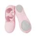 Flintronic ballet shoes girls and women ballet snaps training dance shoes shared leather sole gymnastics shoes yoga shoes 20 EU far pink 30 EU
