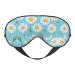 White Daisy in Light Blue Background Sleep Mask-Adjustable Breathable Fashionable Eye Mask for A Comfortable Sleep Experience