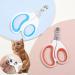 2PCS Pet Nail Clippers with 2mm Round Cutout for Cats/Birds/Small Animals - Avoid Over Cutting Nail Clippers for Hyperactive Cats Who Like to Struggle - Injury-Free Nail Cutting for Novice pet Family