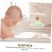 Anneome Soap Box House Draining Dish -mounted Soap Dishes Bathroom Decor Soap Holder for Shower Soap Stand Plastic Soap Dispenser Desk Topper Kitchen Double Layer White Drainer Rack Abs - Buy Online on GoSupps.com