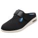 Women's Non Slip Wide Width Shoes Anti-Slip and Comfortable Memory Foam and Bamboo Fiber-Orthopedic Rubber Sole-for Men and Women Black 5.5