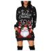 Hoodie women Christmas hoodover party clothes sweatshirt sweater sweat jacket mini pullover sweater dress blouse dresses Christmas dresses jumper narrow skirt