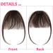 Clip in Bangs Hair Extensions Front Bangs Extensions Hair Clip on Bangs Thin Hair Bangs Clip in Hairpieces for Women (Dark Brown) - Buy Online on GoSupps.com