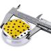 Mustard Yellow & Black Round Pill Box | 3 Compartment Portable Travel Organizer for Vitamins & Medications - Buy Online on GoSupps.com