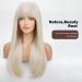 HAIRCUBE Natural White Highlights Straight Wig with Fringe for Women - Daily Wear - Buy Online on GoSupps.com