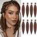 Leeven 16 Inch Pre Stretched Braiding Hair Red Brown Kanekalon EZ Braiding Hair 8 Packs Crochet Braiding Hair Extensions /16 Inch 30# 16 Inch (Pack of 8) 30#
